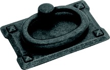 Old Mission Ring Pull 1-1/8" Center to Center Black Mist Antique Hickory Hardware PA0711-BMA