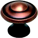 Euro Traditions Knob 1-3/16" Dia Brushed Antique Copper Berenson 2923-1BAC-P