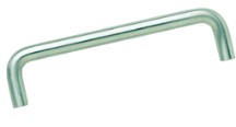 Siro 44-112 Plain Handle, Centers 3-3/4 (96mm), Brushed Stainless Steel, Stainless Steel Bar Pull
