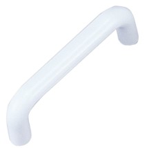 Hardware Concepts 2515-10 (Screws Not Included) - Plain Handle, Centers 3in, White Plastic, Plastic
