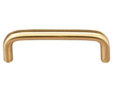 WE Preferred K271-3.5BB Plain Handle, Centers 3-1/2, Dull Brass, Wire Pull Series