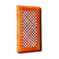 Omega National LATCHDA3624, Machined Wood Door Insert, Large Diagonal Lattice Door Insert, 24 W x 36 H x 5/16 Thick, Cherry