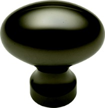 Belwith P9175-BLN Oval Knob, Length 1-1/4, Black Nickel, Power &amp; Beauty Series