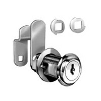 CompX C8060-KD-14A Cam Lock, 90 &amp; 180&deg; Cam Turn, Flush or Lipped/Overlay, Cylinder 1-3/4, Max 1-7/16, Keyed Different, Bright Nickel