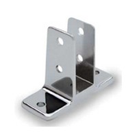 Jacknob 15430, Toilet Partition Zamak Urinal Screen Bracket Kit, Two Ear, Designed for 1in Thick Panels, Chrome