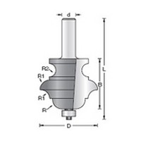 Multi-Form Beading Carbide Tip Bit w/ Ball Bearing Guide 2 Flute 1/2" Shank Amana Tool 54200