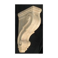 CVH International CRT-13, Machine Carved Wood Corbel, Traditional Collection, 3-3/8 W X 7-3/4 D X 13 H, Maple