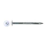 WE Preferred 8345, Installation Screw, Washer Head Combo Drive, Type 17 Auger Point, Quick Cutter Thread, 3 x 10, Zinc with White Head, Bulk-500