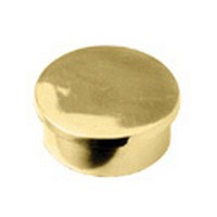 Lavi 00-600/1H, Bar Railing, Inner End Caps, Solid Brass, 1-1/2 D x 1/8 H, Fits Railing dia.: 1-1/2, Bright Brass