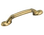 Amerock BP1300-O77 Footed Handle, Centers 3in, Burnished Brass, Brass &amp; Sterling Traditions