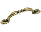 Amerock BP1303-O77 Footed Handle, Centers 3in, Burnished Brass, Brass &amp; Sterling Traditions