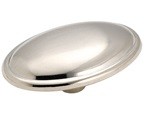 Amerock 14408SCH Oval Knob, Length 1-11/16, Brushed Chrome, Allison Series
