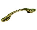 Amerock BP1350-O77 Footed Handle, Centers 3in, Burnished Brass, True Elegance Series