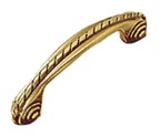 Belwith P114 Design Handle, Centers 3in, Antique Brass, Annapolis