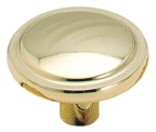 Amerock BP3443-3 Round Ring Knob, dia. 1-3/16, Polished Brass, Colors