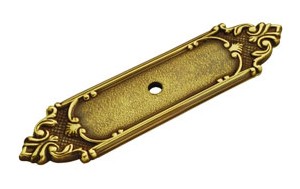 Richelieu Backplate 4-1/8" Long Sherwood Antique Brass Belwith F105
