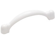 Amerock BP3441-GW Footed Handle, Centers 3in, Gloss White, Colors
