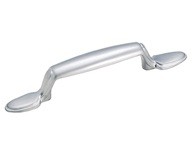 Amerock 254SCH Footed Handle, Centers 3in, Brushed Chrome, Allison Series
