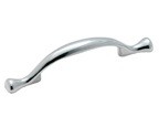 Amerock 174CH Footed Handle, Centers 3in, Polished Chrome, Allison Series