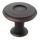 Amerock BP27026-ORB Round Design Knob, Length 1-1/4, Oil Rubbed Bronze, Porter Series