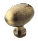 Amerock BP53014-EB Oval Knob, Length 1-3/8, Elegant Brass, Allison Series