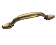 Amerock BP53008-BB Footed Handle, Centers 3in, Burnished Brass, Allison Series