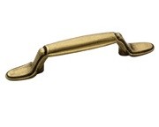 Amerock BP53007-BB Footed Handle, Centers 3in, Burnished Brass, Allison Series