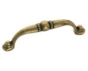 Amerock BP53021-BB Footed Handle, Centers 3-3/4 (96mm), Burnished Brass, Allison Series