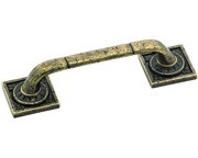 Amerock BP4482-R2 Footed Handle, Centers 3-3/4 (96mm), Weathered Brass, Ambrosia