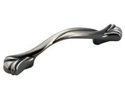 Amerock BP1471-PWT Footed Handle, Centers 3in , Pewter, Expressions