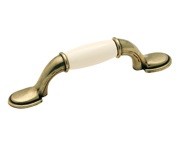 Amerock BP76245-AB Footed Handle, Centers 3in, Antique Brass, Royal Family