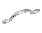 Amerock BP76272-G9 Footed Handle, Centers 3in, Sterling Nickel, Traditional Classic Series