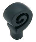 Amerock BP9339-FB Round Design Knob, Length 1-1/8, Flat Black, Swirl'z Series