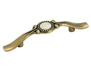 Amerock BP861-BB Design Handle, Centers 3in, Burnished Brass/Oatmeal, Traditional Classic Series
