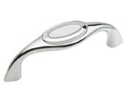 Amerock BP26132-26 Design Handle, Centers 3in, Polished Chrome, Opulence Series
