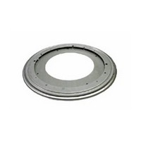 Triangle 12D8316, 12" Round Zinc Plated Steel Swivel Bearing with Detent, 20" - 48" Turntable