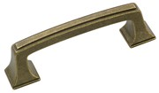 Amerock BP53030-R3 Footed Handle, Centers 3in, Rustic Brass, Mulholland