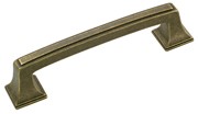 Amerock BP53031-R3 Footed Handle, Centers 3-3/4 (96mm), Rustic Brass, Mulholland