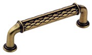 Amerock BP53028-DBS Traditional Handle, Centers 3-3/4 (96mm), Distressed Brass, Galleria