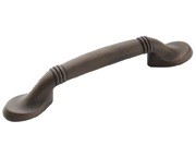 Amerock BP1300-ART Footed Handle, Centers 3in, Antique Rust, Brass &amp; Sterling Traditions