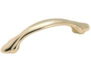Amerock BP1394-3 Footed Handle, Centers 3in, Polished Brass, Radiance Series