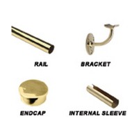 Lavi 00-FR1008/2, Bar Railing Kit, Solid Brass, 2 x 48