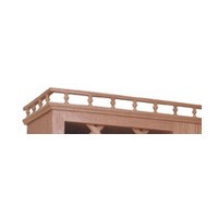 Omega National G9080MUF2, Machined Wood Galley Rail, 2-3/16 W x 96 L x 3/4 Thick, Maple