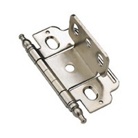 Partial Wrap Free Swing Inset Hinge with Minaret Tip for 3/4" Thick Doors Sterling Nickel Amerock PK3180TMG9