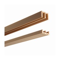 KV P2419 TAN 60, Plastic Upper Guide &amp; Lower Track Set for 3/4 By-Passing Doors, Upper Size: 1-15/16 W x 13/16 H x 60 L, Tan, Knape and Vogt
