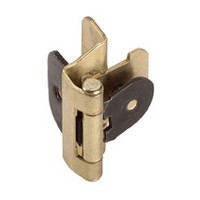 Amerock CM8701BB, Double Demountable, Partial Wrap, Self-closing Hinge, 1/4 Overlay, Burnished Brass, 100 Pr /Pack