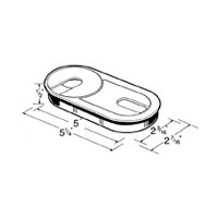 Hardware Concepts 6385-014, Oval Plastic Grommet, Round Cap &amp; Oval Cap, 3-Piece Set, Bore Hole: 5 L x 2-3/16 W, Black
