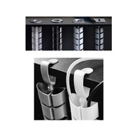 Custom Plastics CPF-03-77-01-AL, Floor-To-Work Surface Wire Management, Vertebra Series, Aluminum