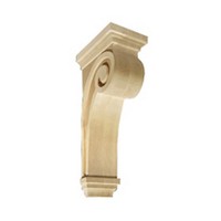 CVH International CRS-9 MAPLE, Hand Carved Wood Corbel, Scroll Mission Collection, 3-1/4 W x 5 D x 9 H, Maple