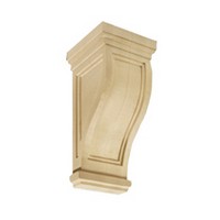CVH International CRM-10 MAPLE, Hand Carved Wood Corbel, Convex Mission Collection, 4-3/4 W x 5 D x 10 H, Maple